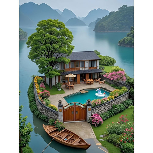梦想的庄园治愈墙贴私人庄园贴纸贴画装饰风景自贴防水不干胶贴纸