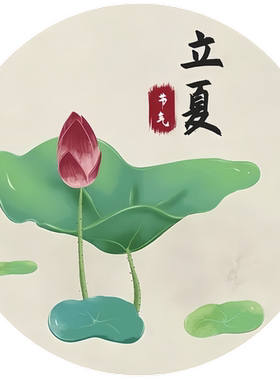 二十四节气之夏天贴纸房间创意装饰自粘贴画室内爆款防不干胶贴纸