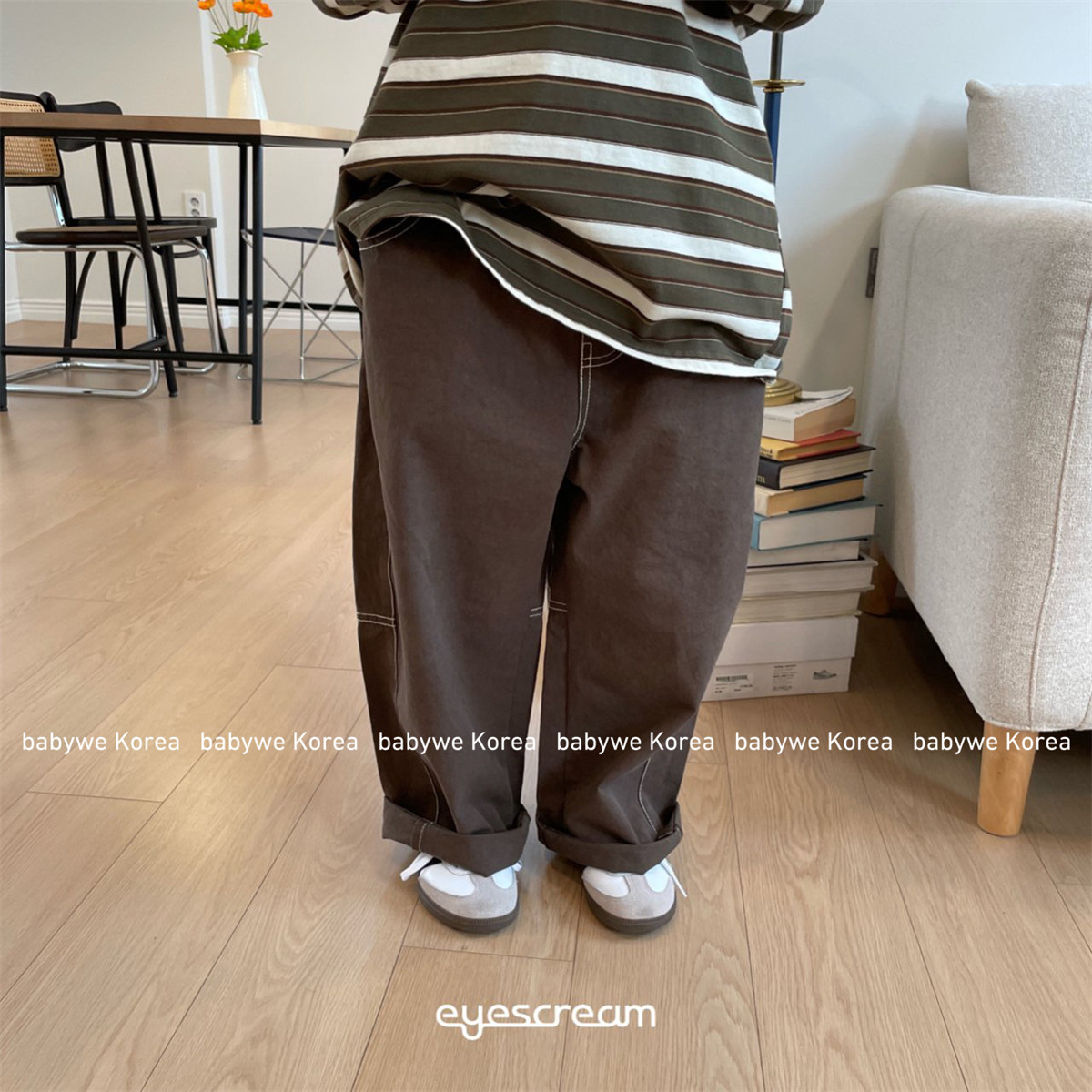 cream▲BabyWe韩国代购童装25秋儿童明线宽松百搭弯刀裤休闲长裤,童装/婴儿装/亲子装,裤子,淘宝优惠券,粉丝福利购,淘宝优惠卷