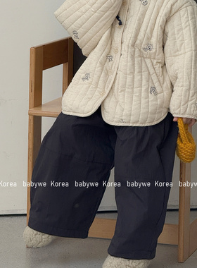 包邮▶bebenous主理人品牌冬季贴布绒布内里双层保暖儿童镰刀裤