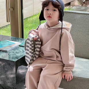 折▶BabyWe韩国代购digreen秋季儿童宽松廓形纽扣帽衫连帽卫衣
