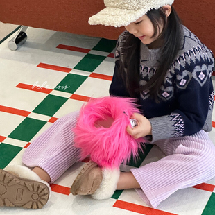 saint▲BabyWe韩国童装秋冬加厚不加绒丝绒裤子灯芯绒女童长裤