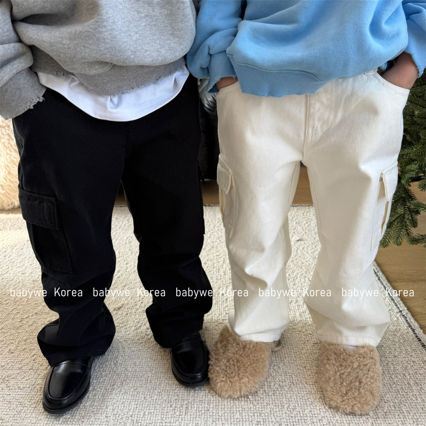 OUR▶BabyWe韩国代购童装冬新儿童侧口袋刷绒工装裤捏褶休闲长裤,童装/婴儿装/亲子装,裤子,淘宝优惠券,粉丝福利购,淘宝优惠卷