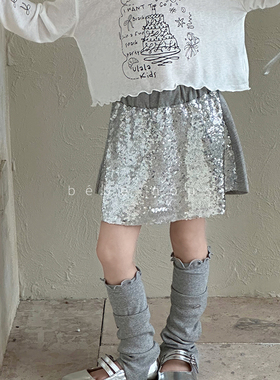 包邮bebenous▲主理人品牌女童春夏秋防走光裤一体bling亮片裙