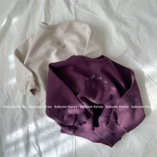 digreen▲BabyWe韩国代购26春季新四只蹦蹦兔子纯棉字母儿童卫衣