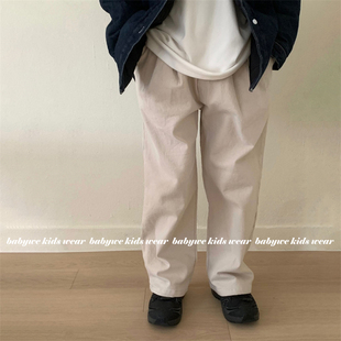 Lewan▲BabyWe韩国代购童装冬季儿童磨毛刷绒休闲裤保暖长裤子