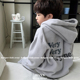 BabyWe韩国童装 冬季 中性款 Hans 颗粒绒柔软舒适字母连帽绒衫 卫衣