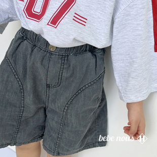 HANS▲BabyWe韩国代购童装男女童纯棉薄款宽松牛仔短裤五分裤