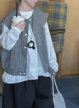 包邮▶bebenous主理人品牌叠穿神器花边下摆露边长袖女童内搭t恤