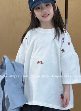 包邮▶bebenous主理人品牌26春夏果冻猫咪小熊印花磨毛棉短袖T恤