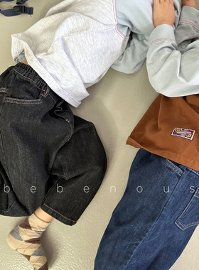 hans▲BabyWe韩国代购童装版型好看百搭直筒香蕉裤牛仔裤长裤