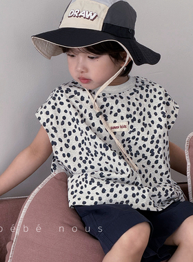bebenous▲BabyWe夏季男童不规则波点宽松实穿背心落肩无袖纯棉T