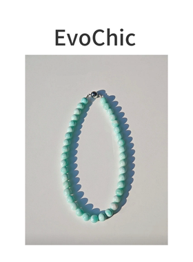 夏日系列天然天河石10mm高级感项链轻奢小众设计师款天然项链