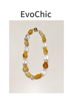 天然波斯玛瑙巴洛克珍珠水滴项链