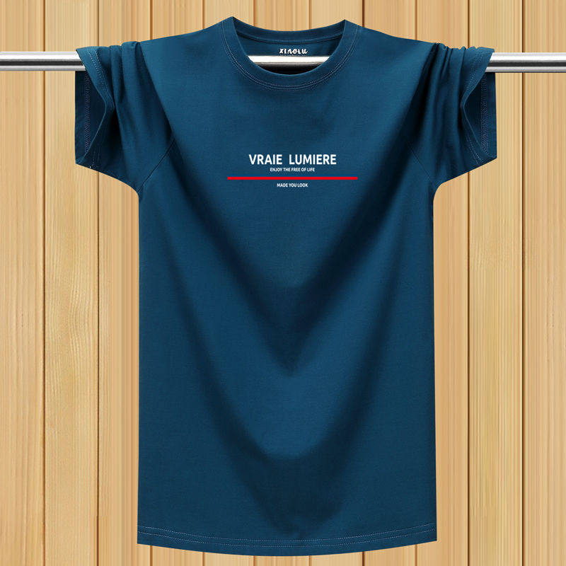 夏季男T恤短袖胖子宽松大码薄款圆领休闲半袖汗衫韩版潮流,男装,T恤,淘宝优惠券,粉丝福利购,淘宝优惠卷