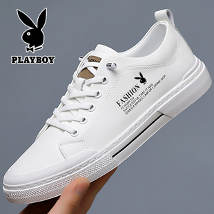 板鞋 冬季 男士 潮流百搭运动休闲鞋 花花公子男鞋 真皮小白鞋 2025新款