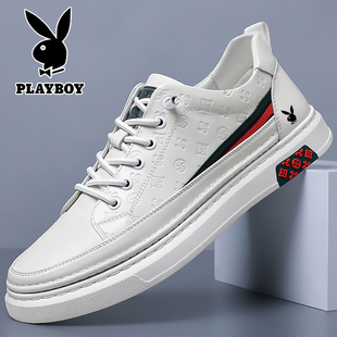 新款 真皮休闲鞋 子轻便男款 花花公子板鞋 厚底小白鞋 冬季 运动鞋 男鞋