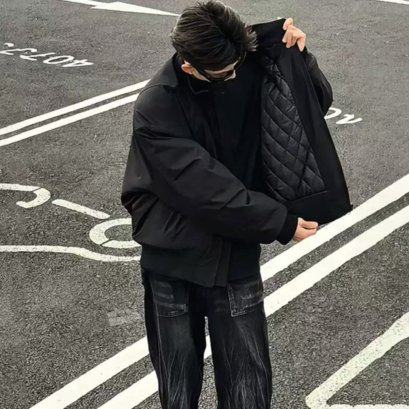 bomber飞行夹克外套男夹棉棒球服