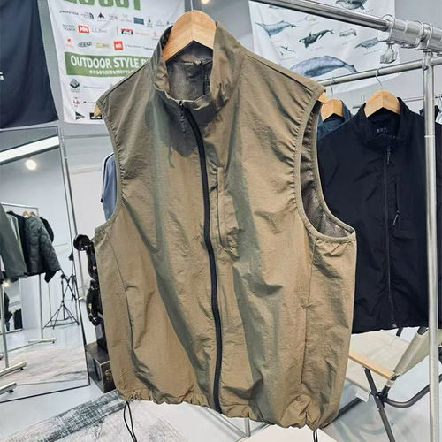 山系机能立领工装马甲运动外套男