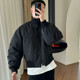 加棉加厚立领高街廓形短款 bomber美式 飞行夹克棉服男冬季 棉衣外套