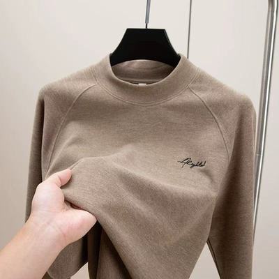 双面德绒长袖t恤男士保暖打底衫