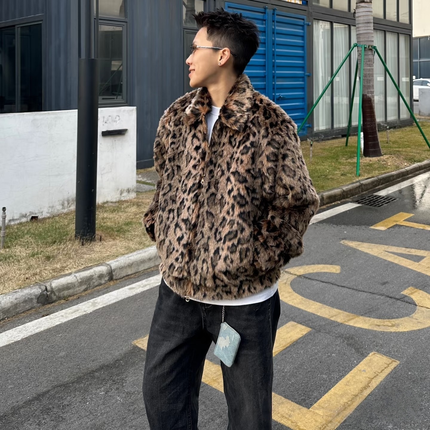痞帅2025冬季秋冬皮草时尚大衣潮
