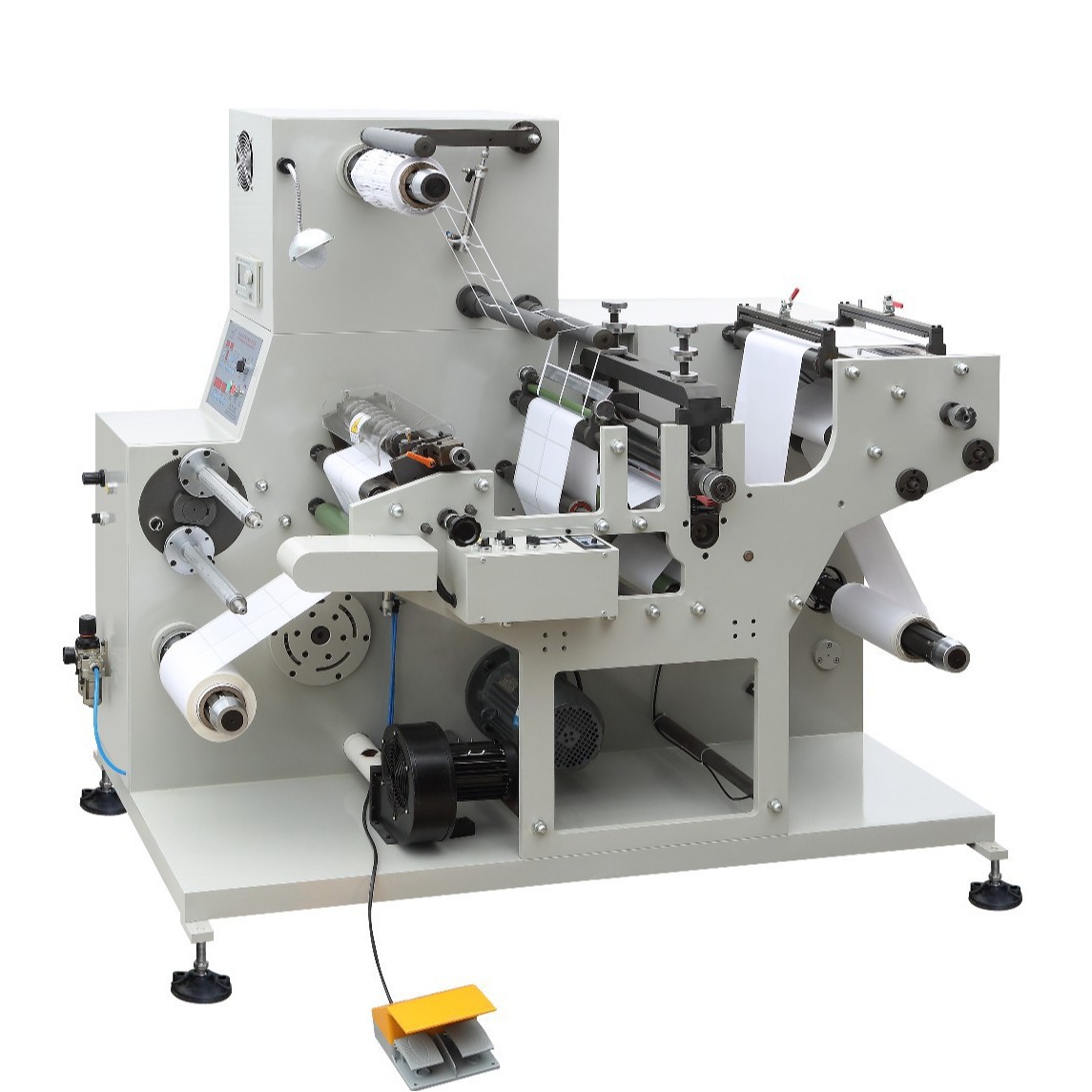 空白标签不干胶自动模切分切机 空白称纸标签模切机 圆压圆分切机