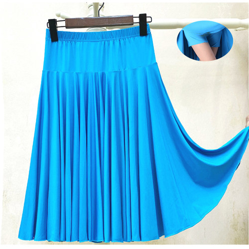 纯色纯色交谊舞大摆裙舞蹈