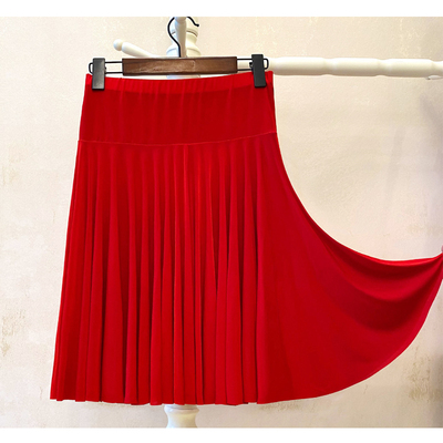 大摆中老年跳舞中裙半身交谊舞