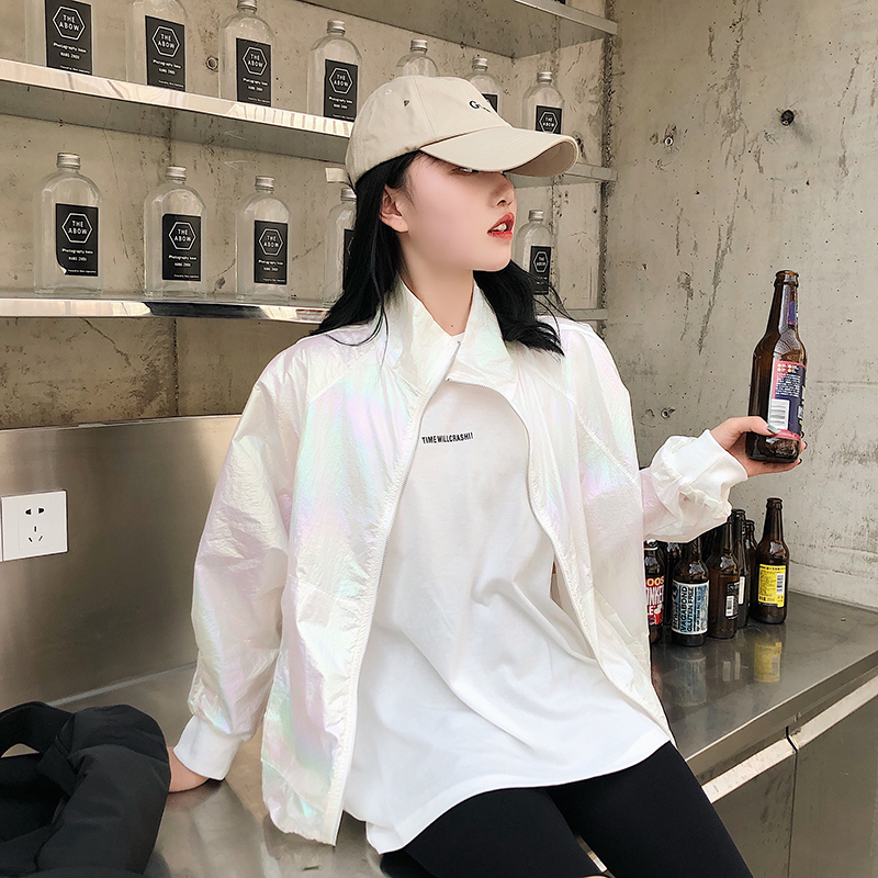 小漂亮家2019新款夏季防曬衣女仙女韓版寬松薄款鐳射戶外防曬外套在類目 女裝/女士精品, 短外套中 - 來自Buy2taobao.com提供專業的淘寶代購服務