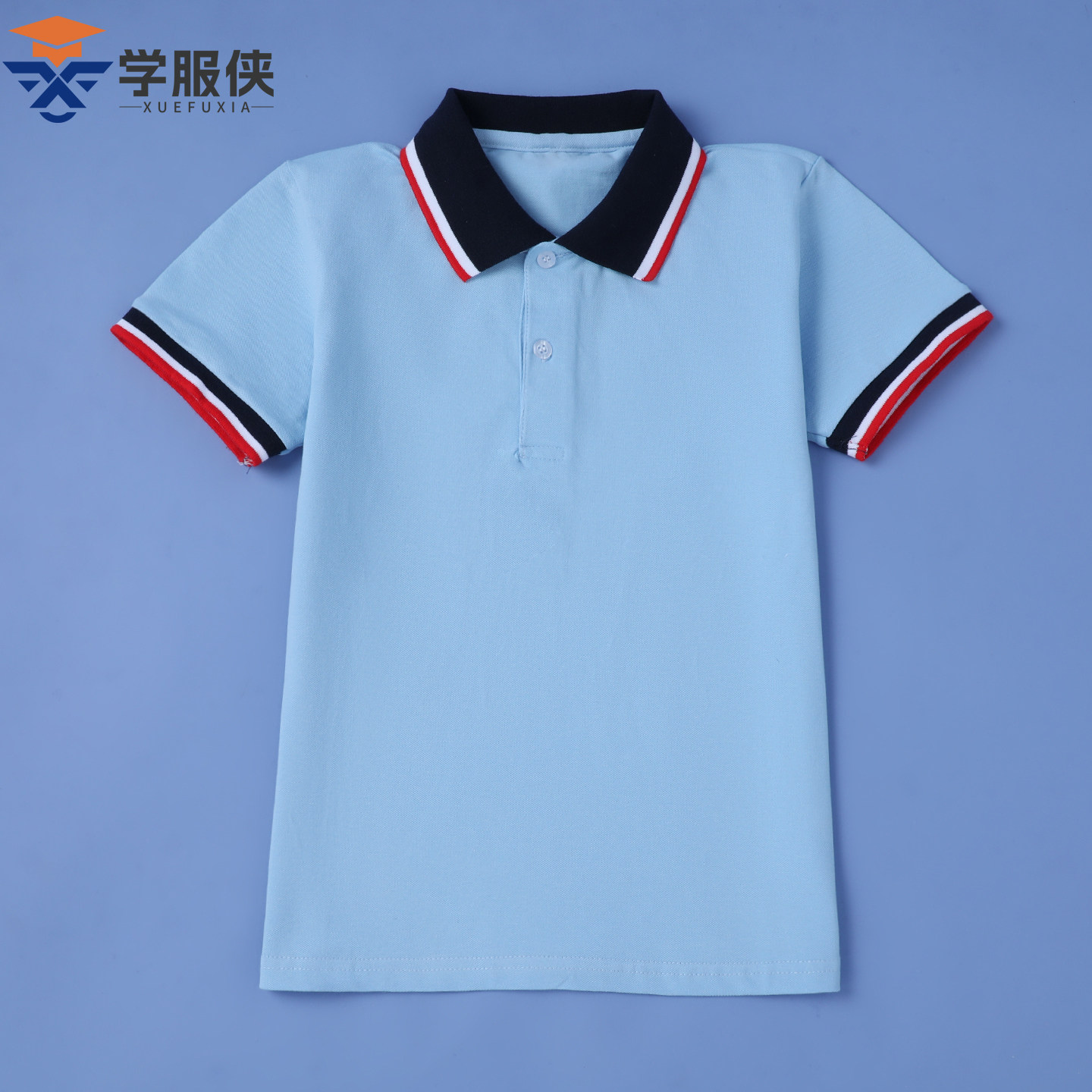 夏季学院风POLO领纯棉透气T恤