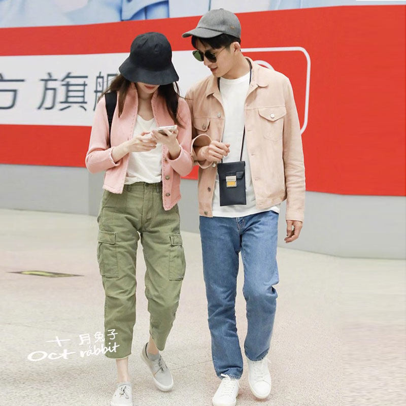 明星倪妮同款工装裤宽松直筒九分女春夏2025潮休闲裤子小个子阔腿