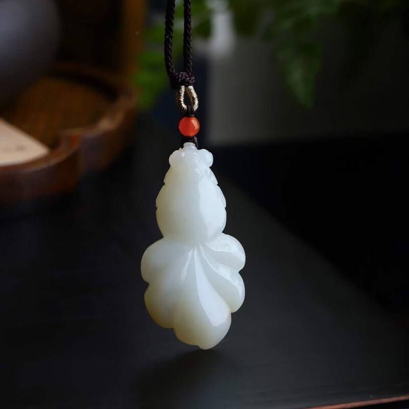 玉器工艺品天然和田玉俄料老料飘糖色金鱼金玉满堂吊坠挂件送证书