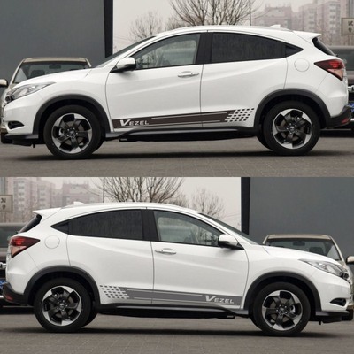 缤智车贴 XR-V汽车拉花 Vezel专用侧裙彩条贴XRV改装贴纸贴画