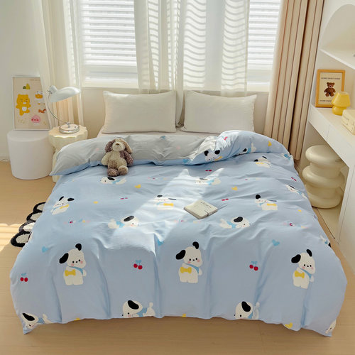 学生双人全棉被罩纯棉被套