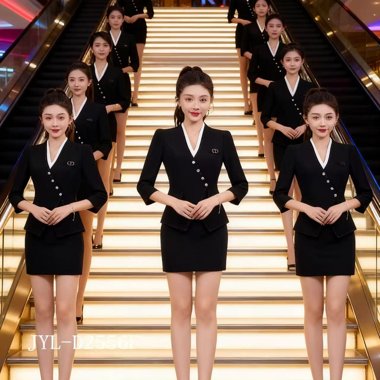 酒吧ktv服务员工作服套装