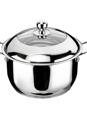 正品顺发雅厨22cm双柄汤奶锅无涂层复底304不锈钢燃气电磁炉通用