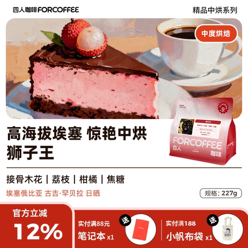 四人狮子王埃塞手冲咖啡豆227g