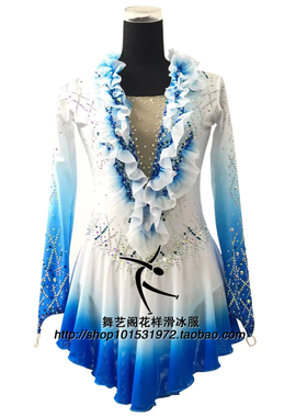 新款儿童花样滑冰服装溜冰服训练服花样滑冰表演服HBF1867