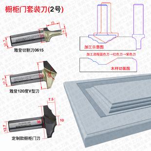 雅登定制订做木工刀具衣橱柜门板切割刀线条组合刀电脑雕刻机铣刀