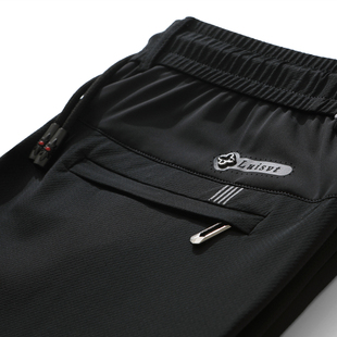 高腰冰丝裤男款夏季超薄中老年松紧腰男裤宽松长裤休闲裤爸爸裤子