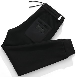 弹力休闲束脚裤 小脚裤 中年男士 运动男裤 收脚厚 潮流加绒卫裤 秋冬款