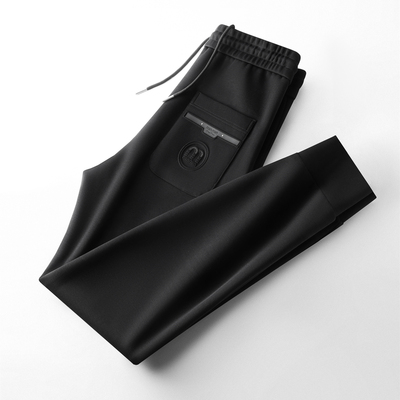 秋冬款休闲束脚裤运动裤修身男厚