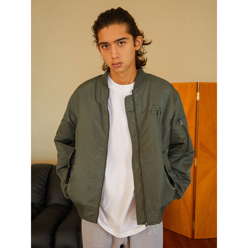 phew日系潮牌男女刺绣空军飞行夹克防风保暖宽松休闲工装棉服外套