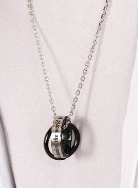 钛钢挂件节日吊坠项链潮牌刻字