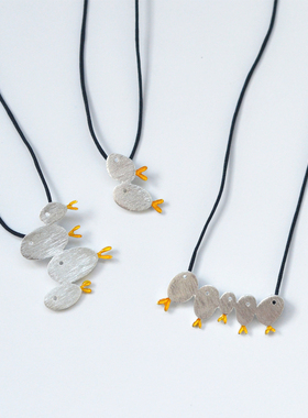 鱼不停游~希腊风格纯银项链耳钉年年有鱼/设计师男女个性情侣配饰