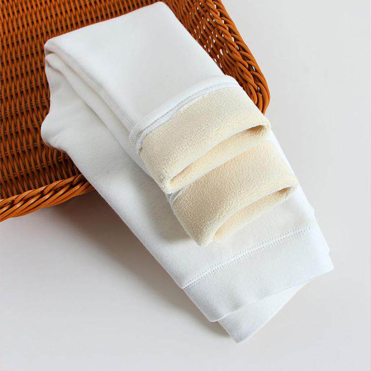 儿童白色打底裤加绒加厚女童九分舞蹈裤子秋冬外穿演出跳舞保暖裤