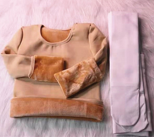 儿童肉色打底衫加厚加绒宝宝舞蹈隐形衣男女童肤色保暖内衣裤套装