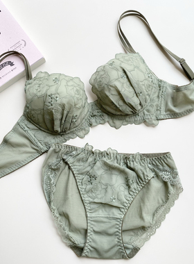 圆圆～小底围无钢圈透气棉软罩杯薄杯少女款内衣套装657075BCDEFG