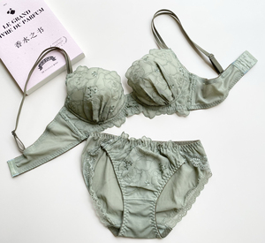 圆圆～小底围无钢圈透气棉软罩杯薄杯少女款内衣套装657075BCDEFG